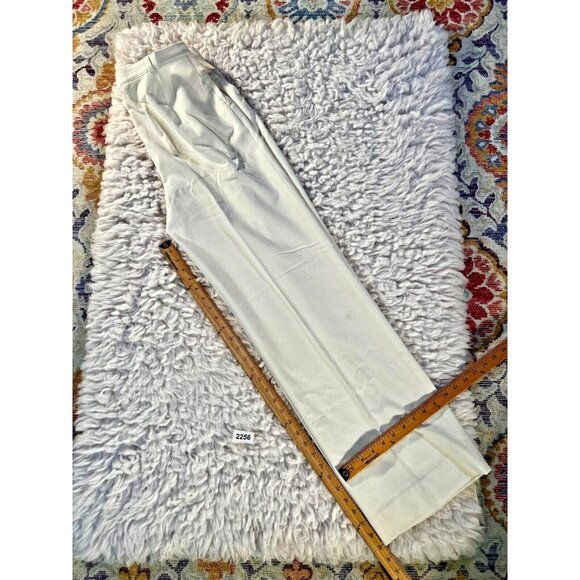 Basler Dress Pants Women's Med 30.5x29 Ivory Creme Stretch Pockets High Rise - Picture 3 of 14